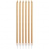 16 Bougies Droites Dorées 15 cm