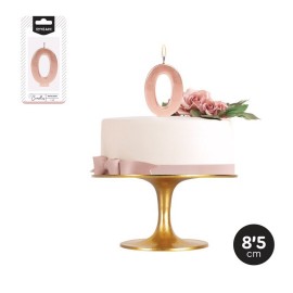 Bougie Anniversaire N 0 Métallisée 8,5 cm