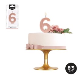 Bougie Anniversaire N 6 Métallisée 8,5 cm