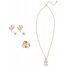 Collier, Boucles d’Oreilles et Bague Perle et Or