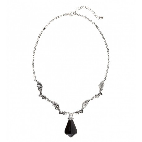 Collier Chauve-Souris avec Gemme Noire