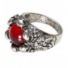 Bague Calaveras avec Gemma rouge