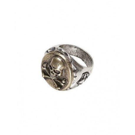 Anillo Calavera con Huesos Curzados