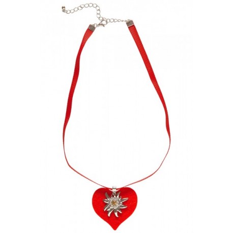 Collier coeur y Edelweiss