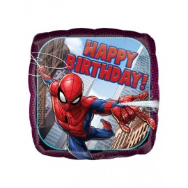 Ballon Happy Birthday Spiderman 45 cm