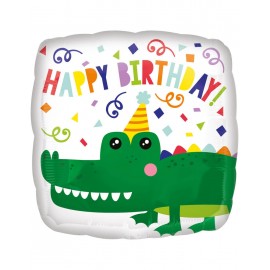 Ballon Crocodile Happy Birthday 45 cm