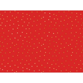 Papel de Regalo Rojo con Estrellas 70 x 200 cm
