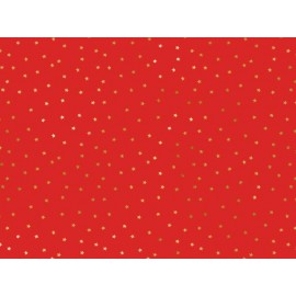 Papel de Regalo Rojo con Estrellas 70 x 200 cm