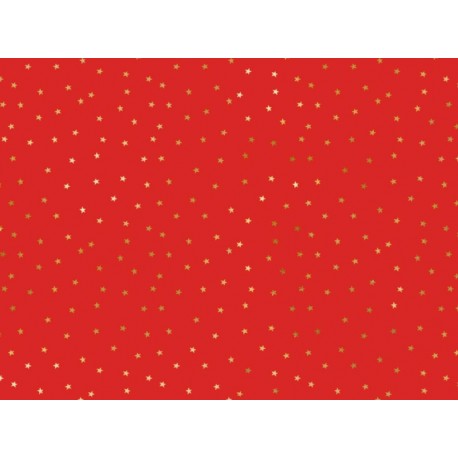 Papel de Regalo Rojo con Estrellas 70 x 200 cm