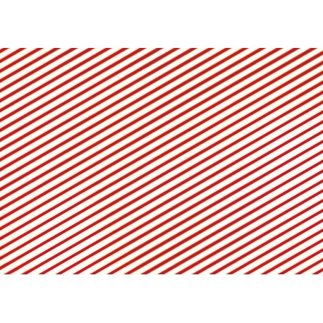Papel Regalo Rayas Rojas 70 x 200 cm