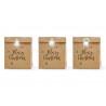 3 Sachets Kraft Merry Christmas 25 x 11 x 27 cm