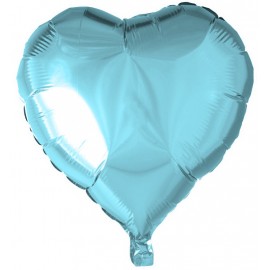 Ballon Coeur Bleu Clair 45 cm