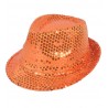 Chapeau Fedora avec Paillettes Carrées