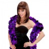 Boa de Plumes Bicolores Violet et Noir