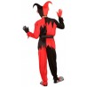 Disfraz Evil Jester Negro y Rojo para Adulto