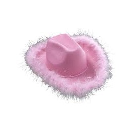 Chapeau de Cow-Girl avec Plumes Roses