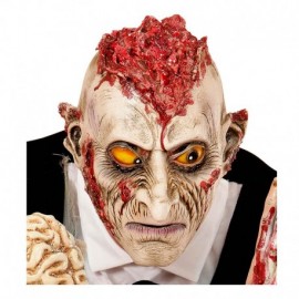 Máscara Zombie con Cerebro en Latex Infantil