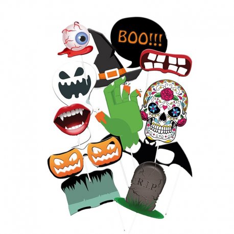 12 Accessoires d'Halloween pour Photobooth