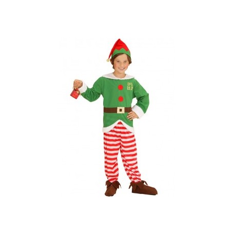 Disfraz de Elfo Ayudante de Papa Noel Niño
