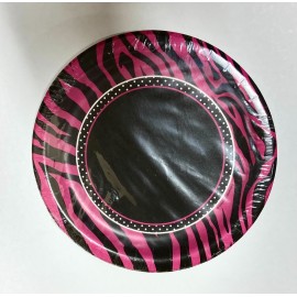 8 Assiettes Pink Zebra 18 cm