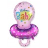 Ballon de baby shower sucette fille 101 x 58 cm