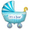 Baby Shower Ballon Garçon Chariot 89 x 74 cm