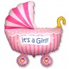 Baby Shower Ballon Fille Chariot 89 x 74 cm