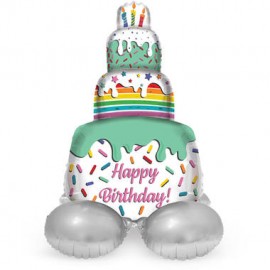 Ballon gâteau Happy Birthday 72 cm