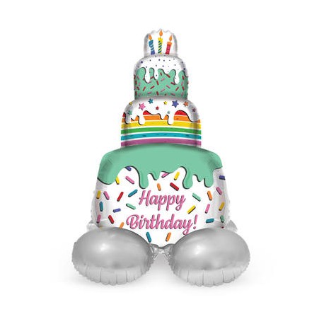 Ballon gâteau Happy Birthday 72 cm