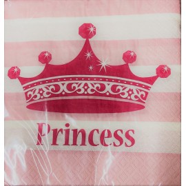 16 serviettes Princesse 33 cm