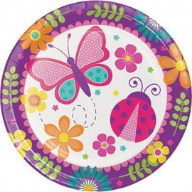 8 assiettes papillon 23 cm