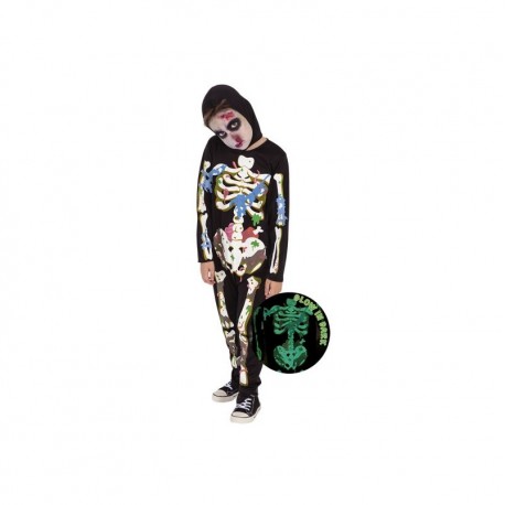 Disfraz Zombie Esqueleto Glow In Dark Infantil