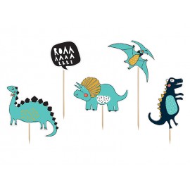 5 Toppers Dinosaures 20 cm