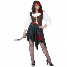Disfraz de la señora pirata marrón
