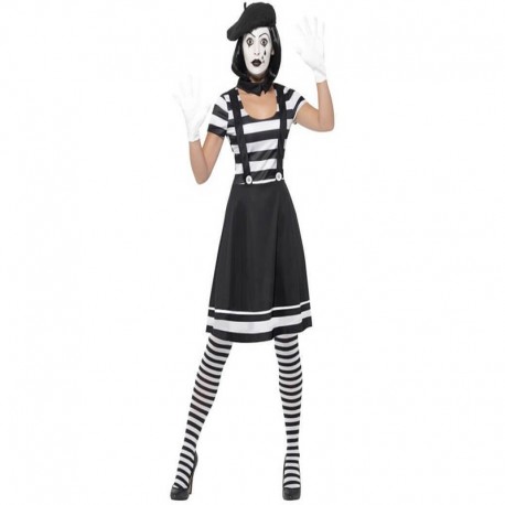 Déguisement de Lady Mime Artiste Noir