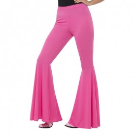 Pantalon évasé rose pour femmes