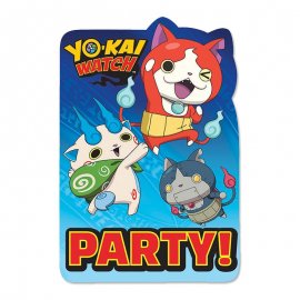 8 Invitations Yo Kai Watch