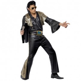 Disfraz de Elvis Negro y Oro
