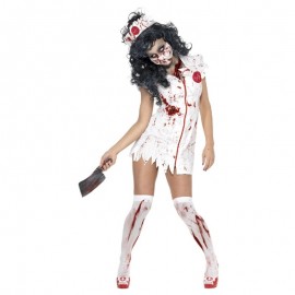 Disfraz de enfermera zombie blanco