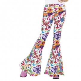 Magnifique pantalon évasé multicolore pour femmes