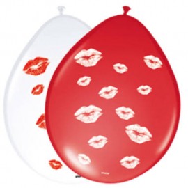 8 ballons Bisous en latex 30 cm