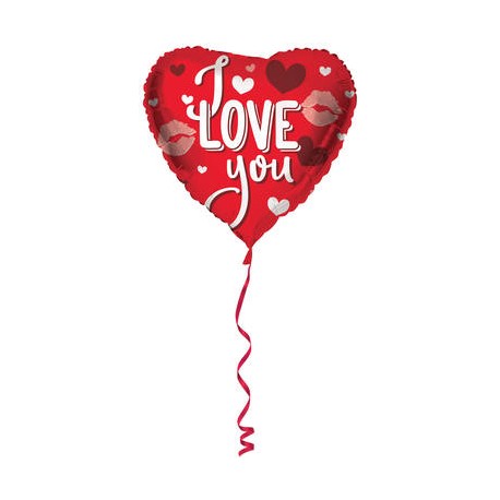 Ballon I Love You en aluminium 45 cm