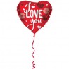Ballon I Love You en aluminium 45 cm