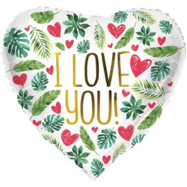 Ballon I Love You Feuilles 45 cm