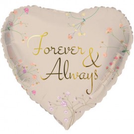 Ballon Coeur Forever & Allways 45 cm
