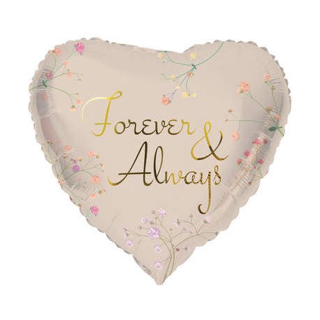 Ballon Coeur Forever & Allways 45 cm