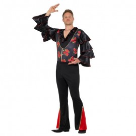 Déguisement d'Homme Flamenco Noir et Rouge