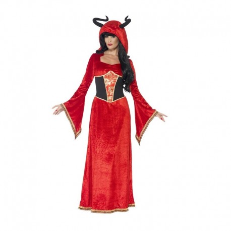 Disfraz de reina demoníaca rojo