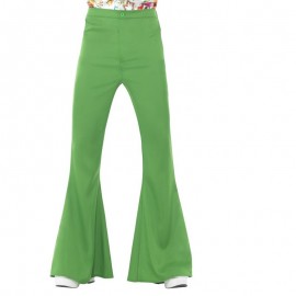 Pantalon évasé vert pour hommes