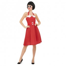 50s Rockabilly Pin Up disfraz rojo